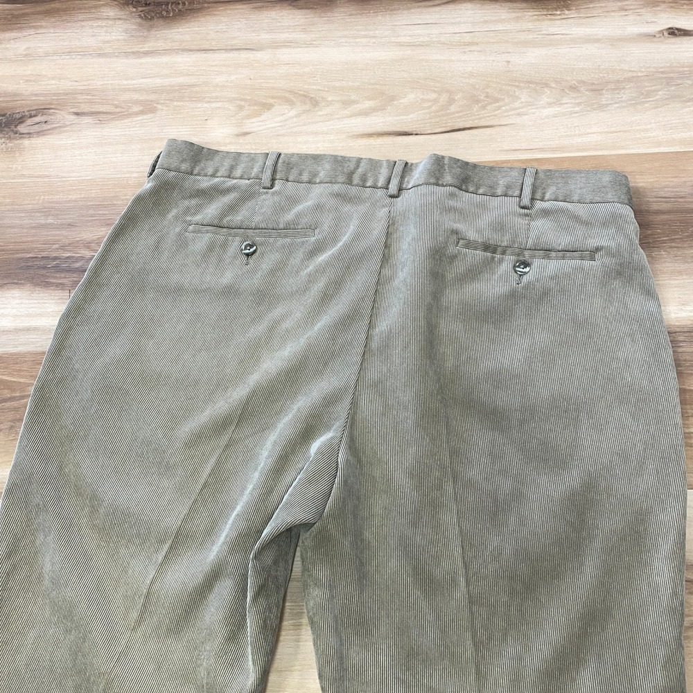 Perry Ellis Portfolio Pants Mens 40x30 Corduroy Classic Heritage Taupe Olive - Picture 7 of 7